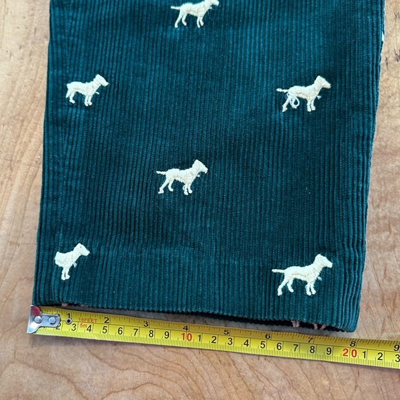Vintage Orvis Hunter Green Corduroy Dog Embroidered Pants High Rise 30x27 Y2K - Picture 9 of 15